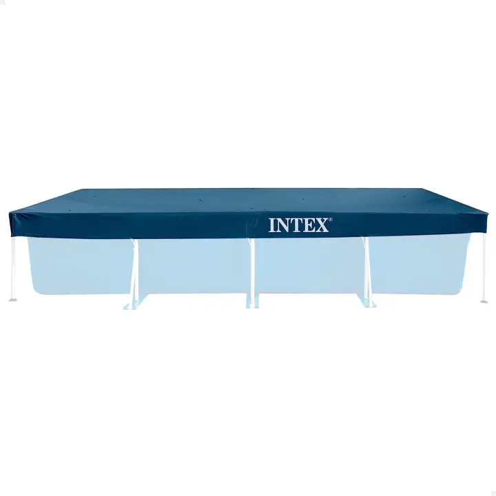 Intex 28039 - Cobertor piscina rectangular Prisma/small frame 460 cm x 225 cm, Color Azul - El cobertor tiene agujeros de drenaje y ventilación. Piscina NO incluida -. - 1
