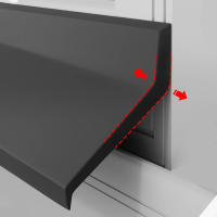 Barra De Bloqueo De Agua Para Ventanas Deslizantes 100cm Material De Goma Aislante Y Resistente Al Viento Para Hogar Y Balcones - details 4