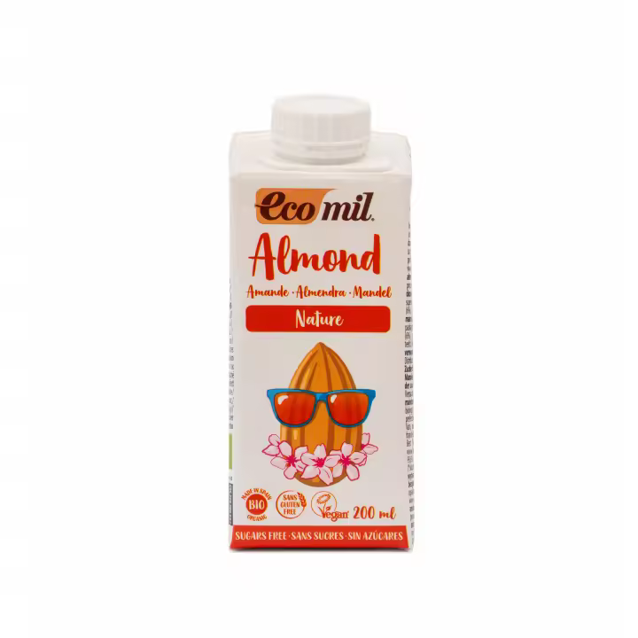 Pack 8x Bebida de Almendra Bio Nature 200ml Ecomil - 1