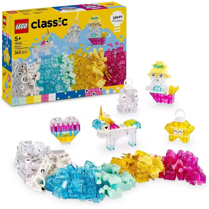 Lego 11040 Caja de Magia Transparente, Juguete de Construcción con Ladrillos de Colores Lego Classic - 1