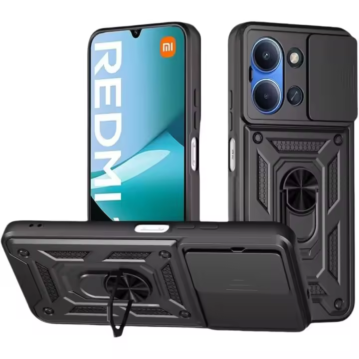 Funda para Xiaomi Redmi 15C 4G / 15C 5G / Poco C85 4G, Antigolpes Cubre Lente Soporte Anillo FAN - 1