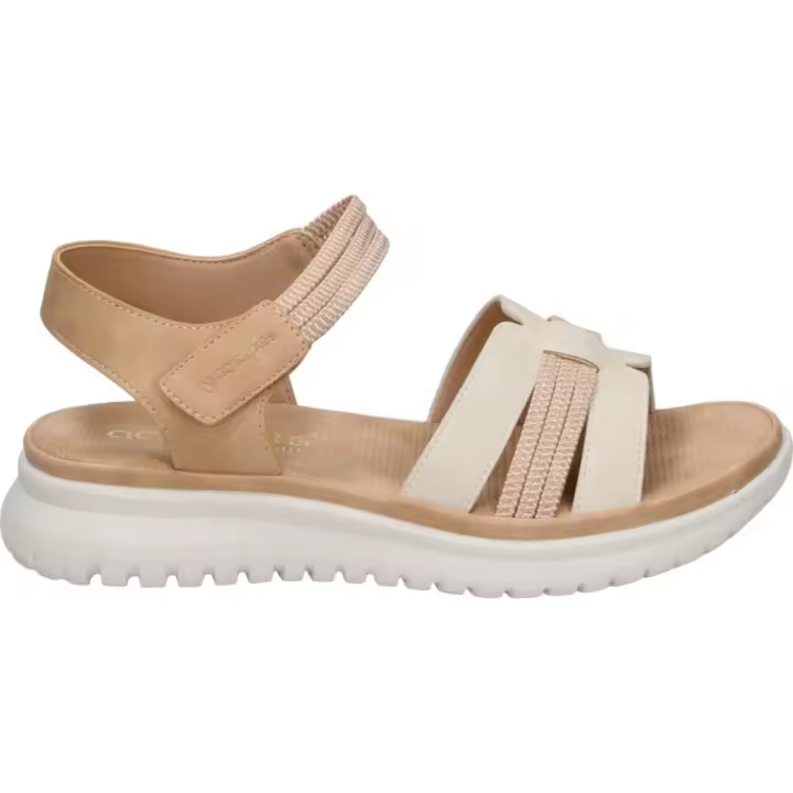 AMARPIES | Sandalias con Cuña Amarpies para Mujer – Sandalia Estilosa en Color Marrón Cuero con Detalles – Sandalia de Verano con Velcro –Cuña Baja y Cómoda – Versátiles y Estilosas – Modelo ABZ30160 - 1