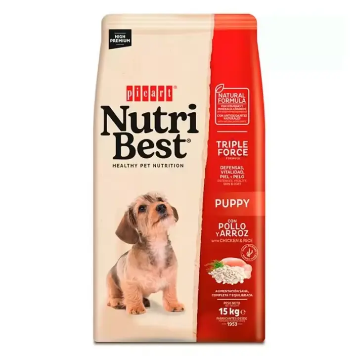 Picart Nutribest Puppy Pollo & Arroz 15 Kg - 1