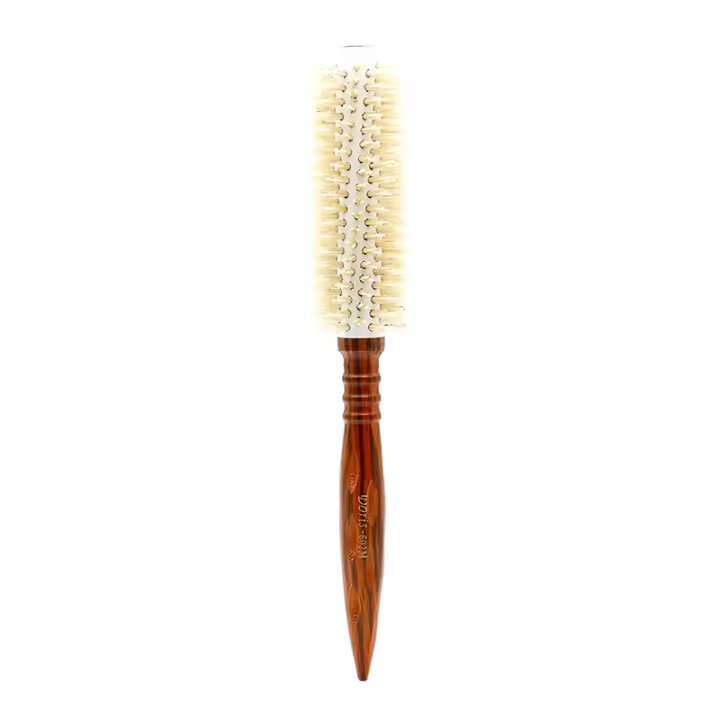 Cepillo De Pelo Mythus 3 Tamaños Antiestático De Madera Para Rizos De Salon Cepillo Redondo De Fibra De Nylon Y Bambú Para Peluquería - 1
