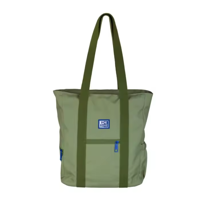 BOLSO TOTE OXFORD B-TRENDY AZUL MARINO - LILA - VERDE AGUA - NEGRO - ROJO - 1