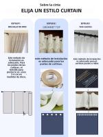 Cortina Impermeable Y Antirrascas Para Gatos Para Sala De Estar Y Dormitorio Moderna Y Elegante 100% Poliéster Instalación Exterior - details 1