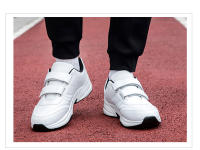 Zapatillas De Deporte Casuales Para Hombre Cuero Ajustable Con Hebilla Y Cierre Blanco Zapatillas Deportivas Masculinas Tenis - details 13