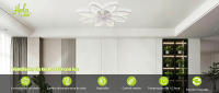 Lámpara Ventilador de Techo LED Diseño de Pétalos con Mando a Distancia, Motor DC Silencioso de 6 Velocidades, Luz Regulable 3000K-6000K, Temporizador, Ideal para Dormitorio y Salón - details 0