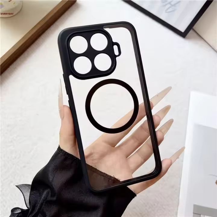 Funda Transparente Mate Para Magsafe Carga Inalámbrica Xiaomi 17T 15T pro Anti-caída Protección Choque Bumper Cubierta Dura PC - 1