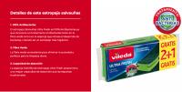 Vileda I Packs de 6 Estropajos Salvauñas Ultra Fresh / Fibra y Esponja No Raya / Estropajo Verde I Pack de 6 Estropajos - details 0