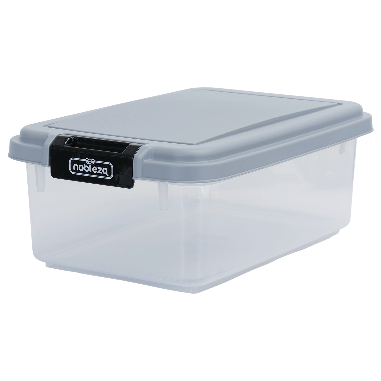 Nobleza 20/30/40L Contenedor pienso con ruedas,Contenedor de Comida para Mascotas, Mascotas Caja de Alimentos con Ruedas Contenedor, Tapa abatible, hermética, Transparente, Ruedas y Pala, para Comida para Perros y Gatos, Gris