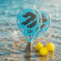 Set de Palas de Playa DEVESSPORT – 2 Raquetas de Alta Resistencia con Diseño Aerodinámico, 3 Pelotas de Caucho y Bolsa de Transporte de Rejilla – Kit de Juego para Playa, Piscina y Jardín - details 0