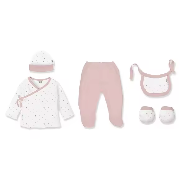 SET NACIMIENTO 0-6 MESES BAMBU MODELO FLORES ROSAS DE INTERBABY - 1