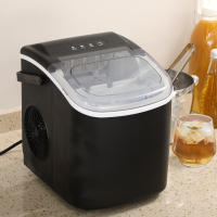 HOMCOM Máquina de Hielo 12 kg/24h Máquina de Hacer Hielo Autolimpieza 9 Cubitos de Hielo en 6-12 Minutos Máquina de Hielo para Casa con Asa Cuchara Cesta Negro - details 1
