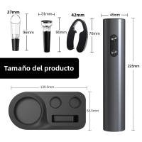 Set De Abrevidrios Automático Y Reutilizable Eléctrico Para Botellas De Vino Con Recorrido De Garrafa Incluido Para Fiesta En Cocina Hogar - details 4