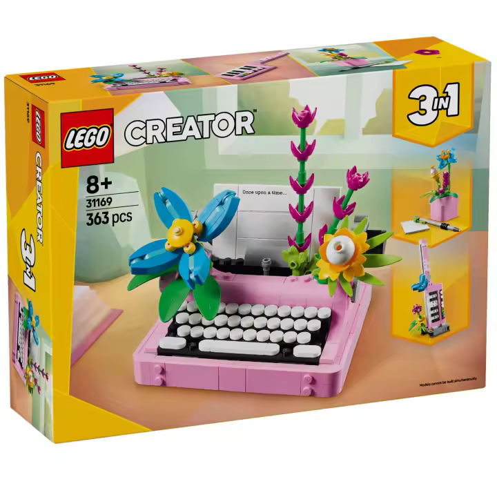 LEGO CREATOR - MÁQUINA DE ESCRIBIR CON FLORES, 31169, TIENDA CON LICENCIA OFICIAL, PRODUCTO CON LICENCIA OFICIAL, ENVIO 24-48 HORAS PENÍNSULA, PIEZAS, BLOQUES, BRICKS, JUGUETES, 100% ORIGINAL - 1