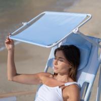 Flamingueo Silla Playa Plegable Agujero Acolchado Cabeza y Brazos 5 Posiciones Parasol Ajustable UPF 50+ Asas Mochila Reposapiés y Reposabrazos Bolsillo Insulado Aluminio y Poliéster 68,5 x 72,2 x 102 cm - details 9