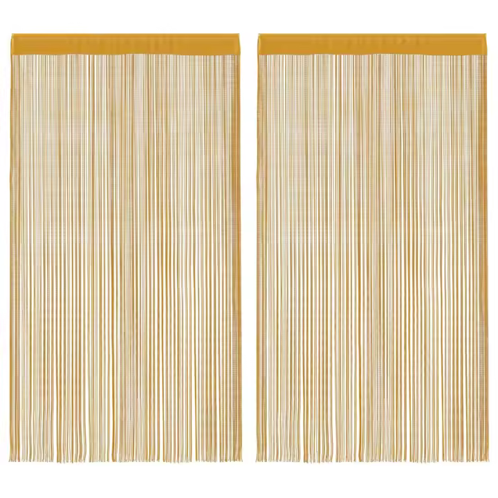 vidaXL Cortinas de tiras 2 uds doradas 140x250 cm - 1