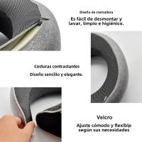 Almohada De Viaje En Forma De Caracol De Espuma De Memoria Soporte De Cuello Ajustable Portátil Suave Para Descanso Del Mediodía Y Sueño - details 5