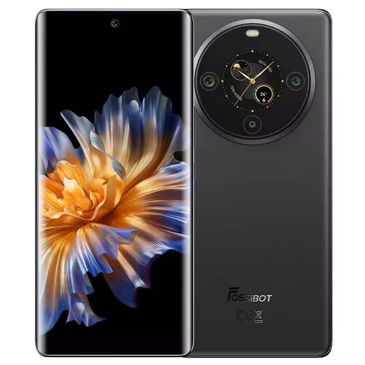 Smartphone FOSSiBOT S3 Pro 4G, Pantalla Curva AMOLED de 6.67", Pantalla Trasera de 1.09", 6GB de RAM, 128GB de ROM, Cámara AI de 64MP, Batería de 5000mAh, Helio G85, NFC, Doble SIM, Android 14, Desbloqueo Facial - 1