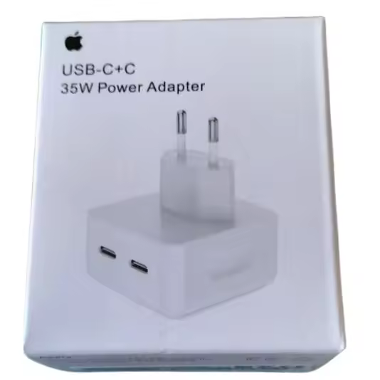 Cargador Apple Doble USB-C de 35W – Carga Rápida y Eficiente para iPhone y iPad Pro – Sin Cable - 1