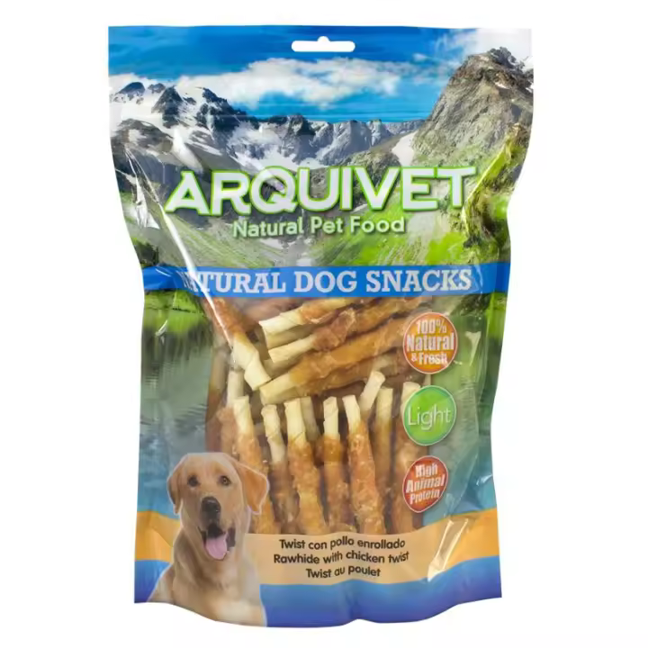 Snack para perros Twist con pollo enrollado / 13 cm - 1kg 100% natural Arquivet - 1