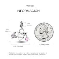 Pulsera Ajustable De Encanto De Conejo Original Plata Esmaltada Para Mujer Joyería De Moda Hecha a Mano Con Cuentas De Zirconia - details 144