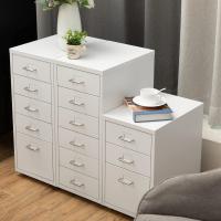 Gabinete de Archivos móvil, Organizador de Archivos con Ruedas para Debajo del Escritorio de 5 cajones, gabinete de Almacenamiento de Metal con Ruedas para el hogar y la Oficina, Blanco - details 4
