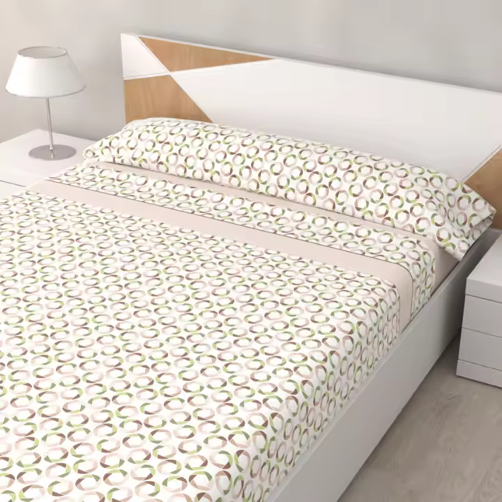 Juego de Sábanas Estampado de 3 Piezas para Cama 90/105/135/150 cm – Suaves, Frescas y Con Bajera Ajustable - 100% Poliéster - HMS - 1