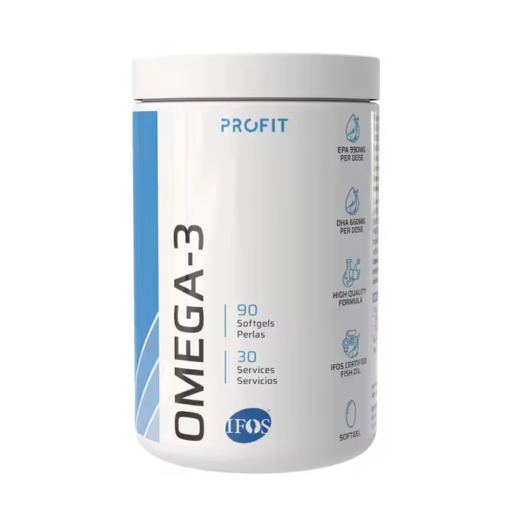 PROFIT Omega 3 IFOS - 90 perlas EPA DHA en Perlas con Certificación IFOS para Salud Cardiovascular, Cerebral y Visual - 1