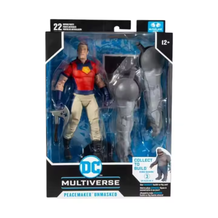 WARNER BROS - Peacemaker Unmasked - McFarlane Toys - DC- Figura de acción - Coleccionable - Regalo Original - Edad recomendada mayores de 12 años - 1