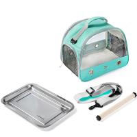 Mochila Portátil Para Perros Con Percha Y Ventana Lateral Plegable Pequeña Caja De Viaje Para Mascotas Suministros De Jaula Para Pájaros - details 14