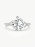 Anillo De Moissanita Y Diamante Brillante 925 Plata Esterlina Para Mujer Joyería Fina Regalo De Boda Y Compromiso - details 5