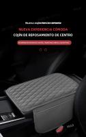 SEAMETAL Funda Para Reposabrazos De Coche Universal Cubierta Transpirable Almohadilla De Descanso Anti-Scratch Protector De Caja Del Consolador Con Bolsa De Almacenamiento Color Negro Gris - details 0