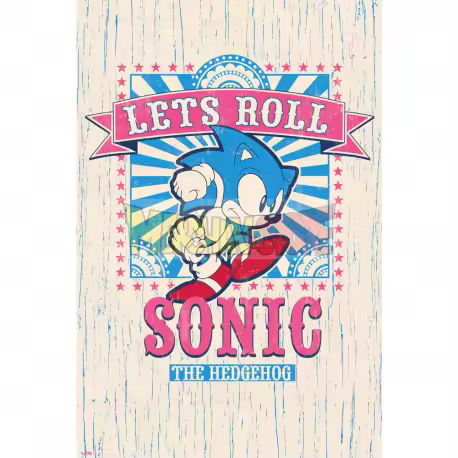 Póster Sonic - Let's Roll 61x91.50cm Raíz MERCHAN-STORE Lienzo - Cuadros - Pósters Sonic - 1