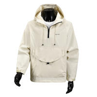 Chaqueta Impermeable Y Antigolpes Para Hombres Ligera Con Capucha Adecuada Para Senderismo Running Pesca Viajes Parka Viento - details 3