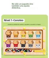 Juegos De Aprendizaje Montessori Con Mágnetes Tablero De Laberinto Juguetes Educativos De Madera Para Niños Edad 3-6 Años Color Cuenta Clasificación - details 16