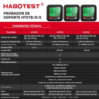 HT97 Detector De Voltaje Digital Prueba RCD GFCI Con Pantalla Grande Comprobador De Enchufes EU US UK Protección De Fugas - details 1