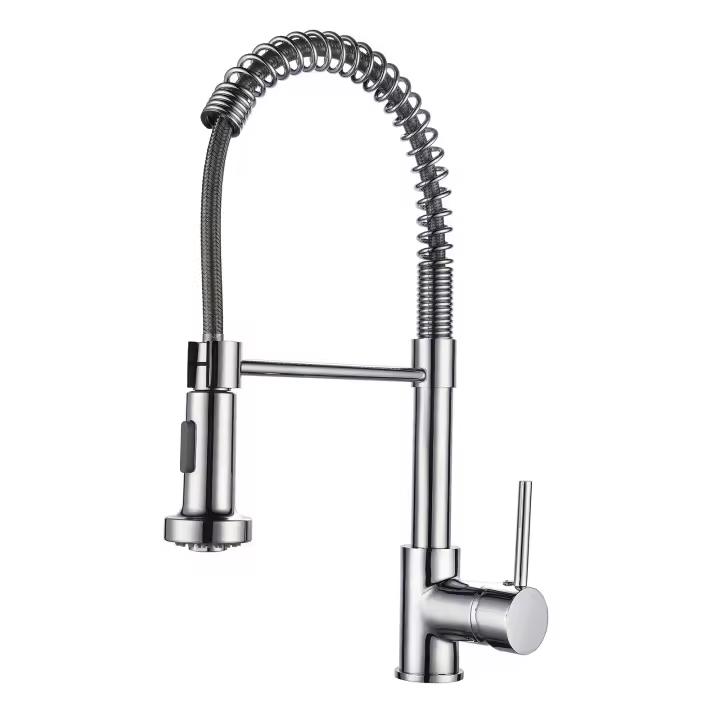Grifo de Cocina K2O Dock 27x5x41cm | Diseño Industrial de Acero Inoxidable | Caño Giratorio y Extraíble | Control de Temperatura | Ahorro de Agua - 1