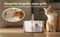 Fuente De Agua Para Gatos De Acero Inoxidable Con Filtros De Reemplazo 8+4 135oz/4L Dispensador Automático Para Perros Y Gatos - details 0