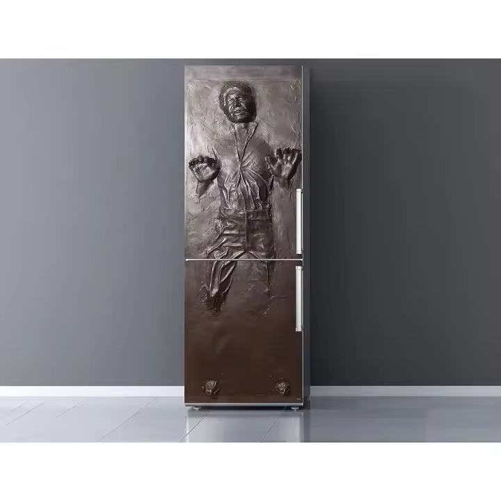 Oedim Pegatinas Vinilo para Frigorífico Han Solo en Carbonita | 200x70cm | Adhesivo Resistente | Pegatina Adhesiva Decorativa de Diseño Elegante - 1