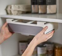 en el armario, almacenamiento de cocina bajo el estante especiero, organizador Gris - details 0