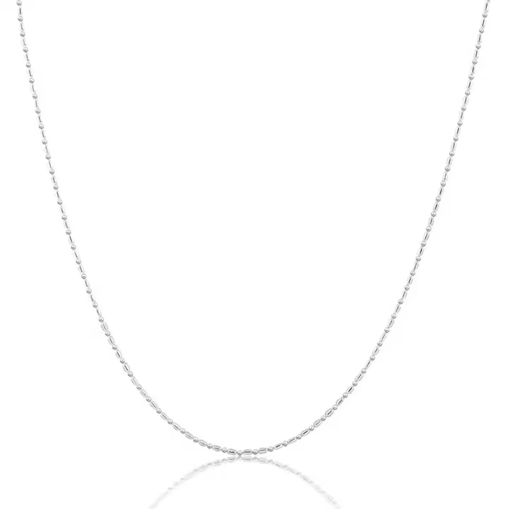 925 Sterling Silver Bamboo Chain Necklace for Women Men Jewelry - 1