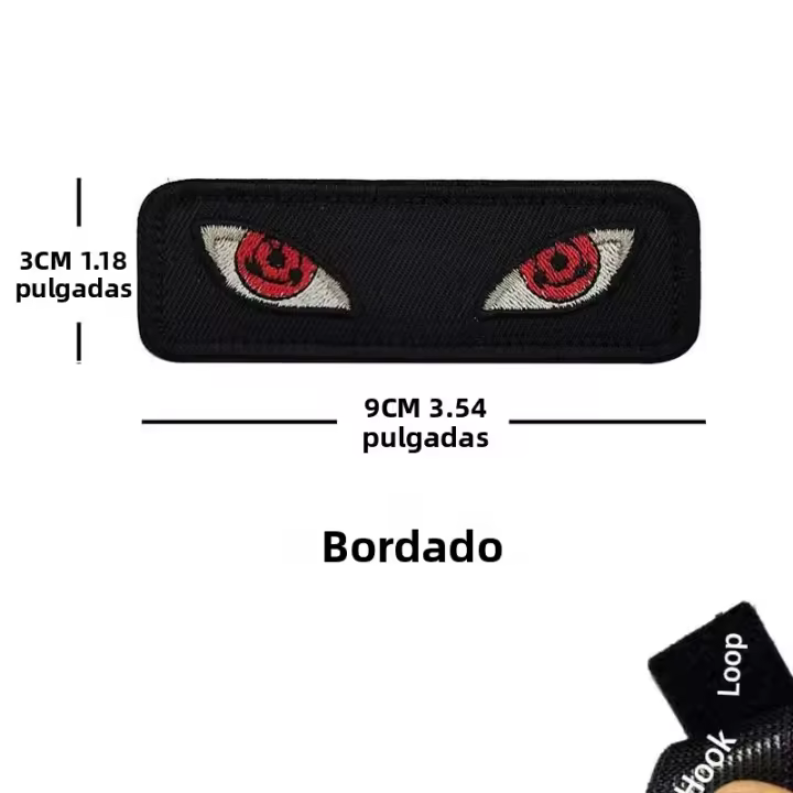 Parche Táctico Militar De Ojo De Diablos Reflectante Eco-amigable Para Casco Y Mochila Glow in the Dark Aplicación Manual Tamaño Estándar - 1