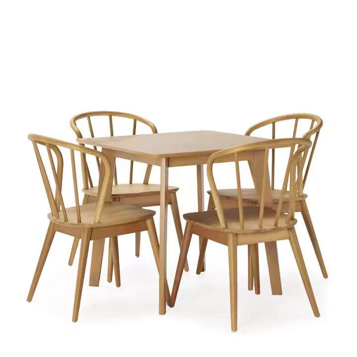 VS Venta-Stock Juego de mesa 80x80 cm y 4 sillas de comedor Brisa - 1