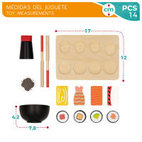 WOOMAX Set de comida sushi de madera - details 4