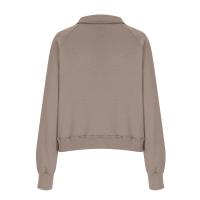 Nueva Sudadera De Mujer Con Capucha Cuello Erguido Otoño Invierno Color Sólido Fleece Manga Larga Bolsillos Cierre Media Pullover Suave - details 31