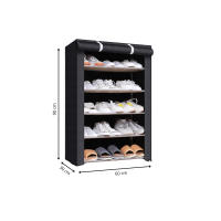 LUTODY - Zapatero, Organizador de Zapatos, Multinivel, Armario de zapatos, Textil de tela, Tubo de metal plegable, Zapatero Vertical, Compacto, Portátil para Entrada, Recibidor, Sala de Estar, Ligero, Resistente, Ahorra espacio - details 10