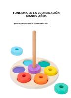Juguete De Madera Para Educación Temprana Anillo Arcoíris Conciencia De Colores Entrenamiento De Coordinación Mano-ojo Y Clasificación De Columnas - details 1