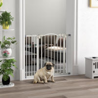 PawHut Barrera de Seguridad para Perros Extensible 74-94 cm para Puertas y Escaleras Puerta de Seguridad para Mascotas con Montaje a Presión y Doble Bloqueo - details 1